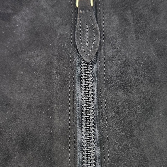 NWT Talbots "Emma" Wedge Suede Boots Black 9.5 - Picture 8 of 10